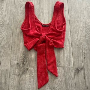 SHEIN tie front top